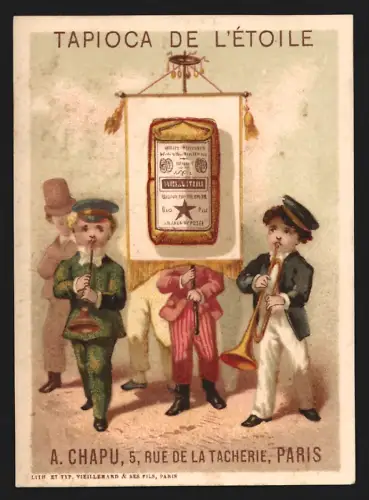 Sammelbild Paris, A. Chapu, Rue de la Tacherie 5, Tapioca de l`Etoile