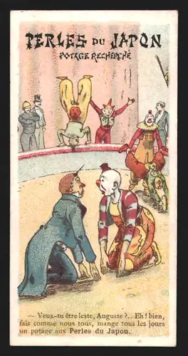 Sammelbild Paris, A. Chapu, Perles du Japon, Potage Recherché, Zirkusvorführung