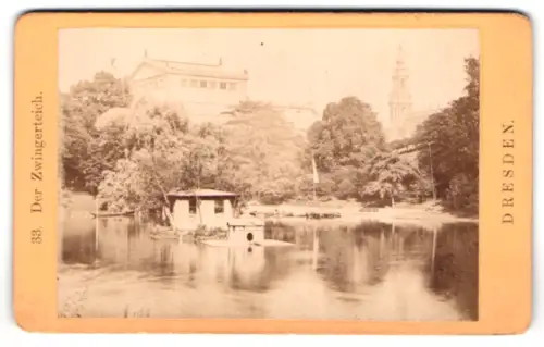 Fotografie unbekannter Fotograf, Ansicht Dresden, Der Zwingerteich