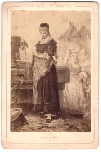 Fotografie Theo. Stroefer, München, Schwanthalerstrasse 34, Szene aus Faust nach einem Gemälde von Alexander Liezen-Mayer