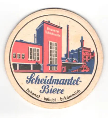 Bierdeckel Coburg, Brauerei St. Scheidmantel, Brauereiansicht