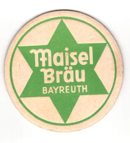 Bierdeckel Bayreuth, Maisel-Bräu, Stern-Logo