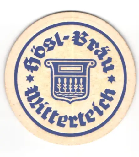 Bierdeckel Mitterteich, Hösl-Bräu, Wappen
