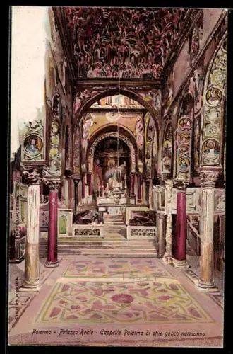 AK Palermo, Palazzo Reale, Cappella Palatina di stile gotico nornianno