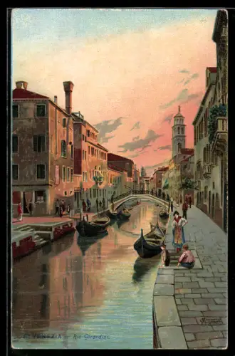 Künstler-AK Venezia, Rio Girardini