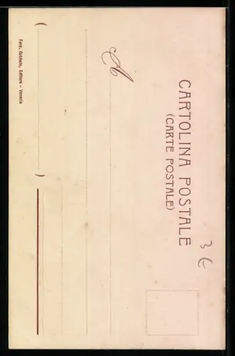 Lithographie Venezia, Ponte e Rio del Paradiso, Gondel