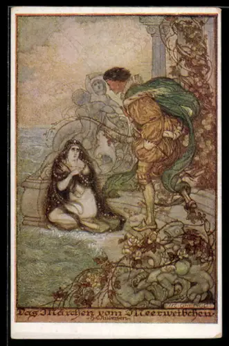 AK Deutscher Schulverein NR 1258: Das Märchen vom Meerweibchen