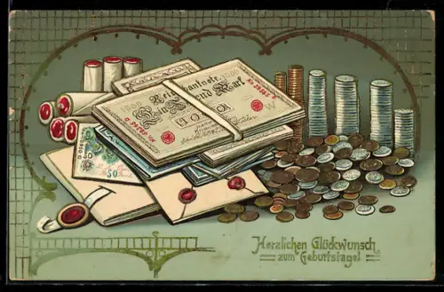 AK Münzen und Banknoten 1000 Mark