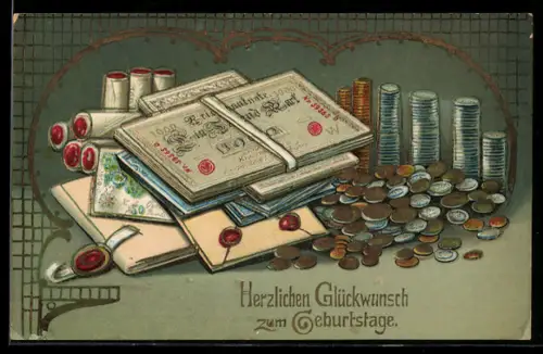 AK Münzen und Banknoten 1000 Mark