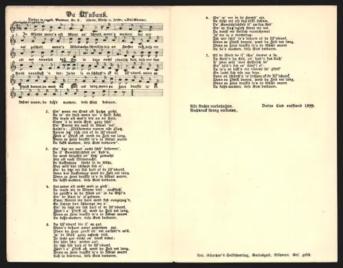 Klapp-Lied-AK Anton Günther NR: 9 Da Uf'nbank, Familie am Kachelofen