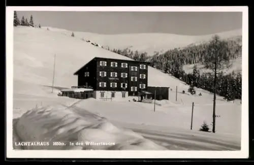 AK Schönberg-Lachtal, Lachtalhaus in den Wölzertauern im Schnee