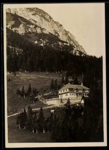 AK Sparbacherhütte am Faden, Ansicht mit westlichem Schneeeberg