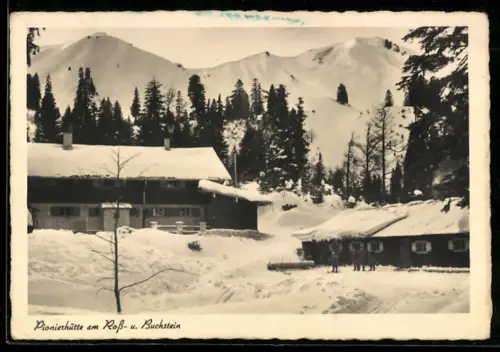 AK Buchsteinhütte, Pionierhütte am Buchstein, Ansicht im Winter