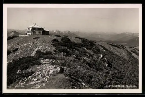 AK Terzerhaus auf der Gemeindealpe, Berghütte mit Umgebung, Panorama