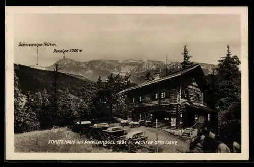 AK Schutzhaus am Pinkenkogel, Pächter Otto Lache