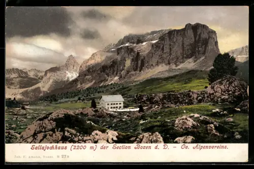 AK Sellajochhaus, Berghütte des D.-Oe. Alpenvereins