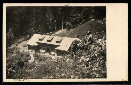 AK Reichenau an der Rax, Weichtal-Naturfreundehaus am Beginn des Weges zur Weichtalklamm