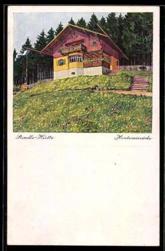 Künstler-AK Buchenberg /Allgäu, Riedle-Hütte Hintereinöde