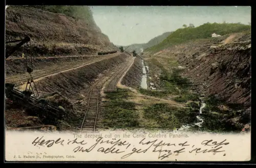 AK Panama Canal, The deepest cut on the Canal Culebra