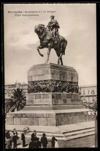 AK Montevideo, Monumento a J.G. Artigas, Plaza Independencia