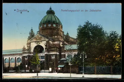 AK Dresden, Ausstellungspalast am Stübelplatz