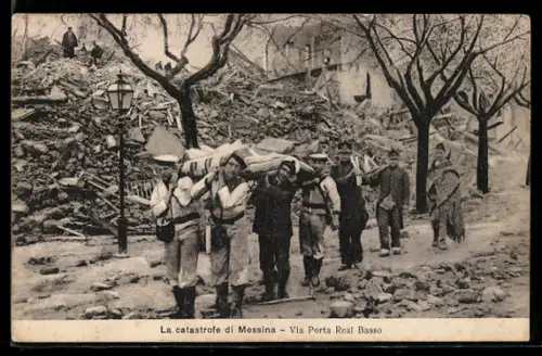 AK Messina, La catastrofe, Via Porta Real Basso