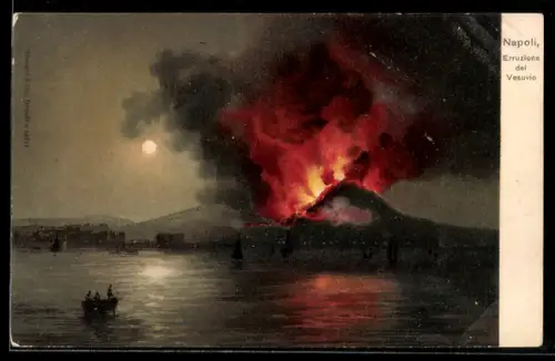 Künstler-AK Stengel & Co. Nr. 19917: Ausbruch des Vesuv