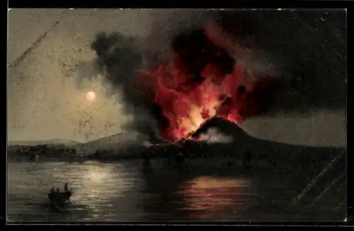 Künstler-AK Stengel & Co. Nr. 19917: Ausbruch des Vesuv
