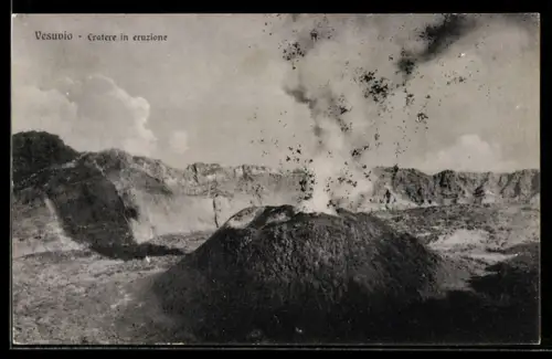 AK Vesuvio, Cratere in eruzione, Vulkanausbruch