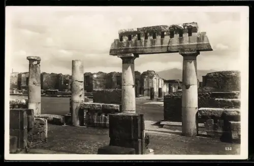 AK Neapel, Pompeji, Marktplatz