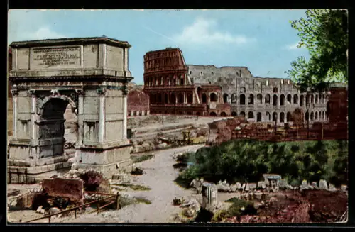 AK Roma, Foro Romano, Arco di Tito e Colosseo