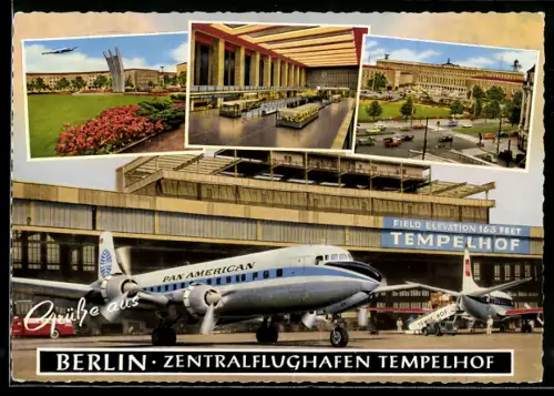 AK Berlin, Ansichten des Flughafens Tempelhof