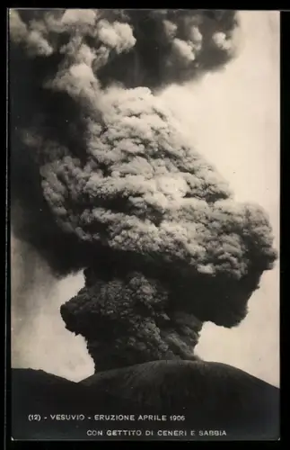 AK Vulkan Vesuv beim Ausbruch, April 1906