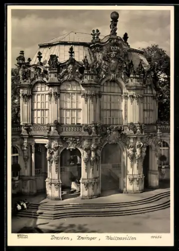Foto-AK Walter Hahn, Dresden, Nr. 10654: Dresden, Wallpavillon im Zwinger