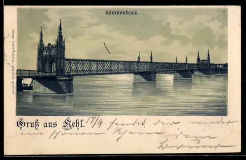 AK Kehl, Die Rheinbrücke