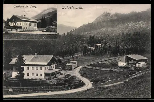 AK Tatzelwurm, Gasthaus St. Georg, Landschaftsansicht