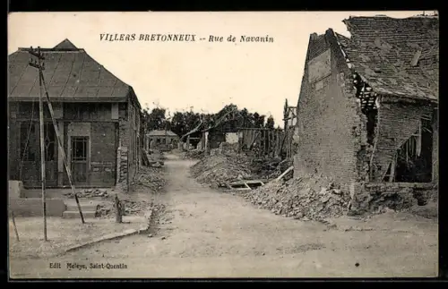 AK Villers Bretonneux, Rue de Navarin