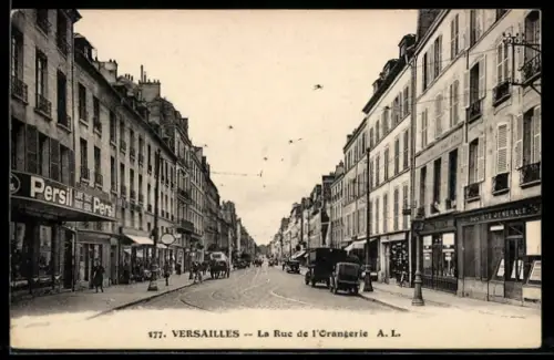 AK Versailles, La Rue de l`Orangerie