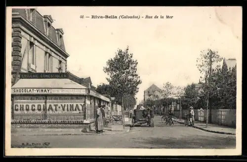 AK Riva-Bella /Calvados, Rue de la Mer