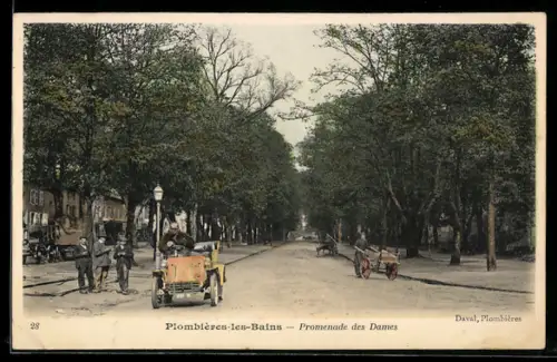 AK Plombières-les-Bains, Promenade des Dames