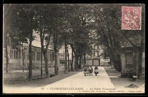 AK Plombières-les-Bains, La Petite Promenade