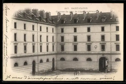 AK Saint-Cloud, Caserne du 101e de Ligne, intérieur