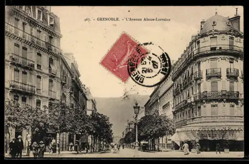 AK Grenoble, L`Avenue Alsace-Lorraine