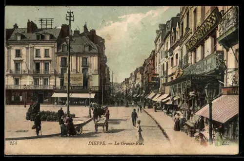 AK Dieppe, La Grande-Rue