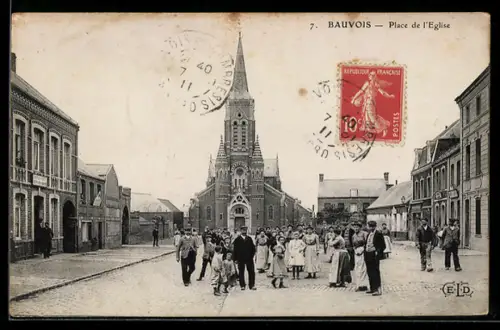 AK Bauvois, Place de l`Eglise