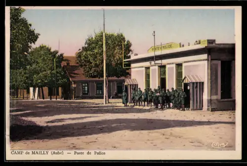 AK Camp de Mailly /Aube, Poste de Police