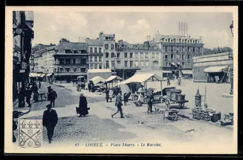 AK Lisieux, Place Thiers, Le Marché