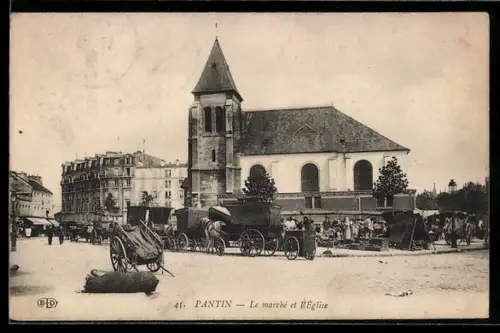 AK Pantin, Le marché et lEglise