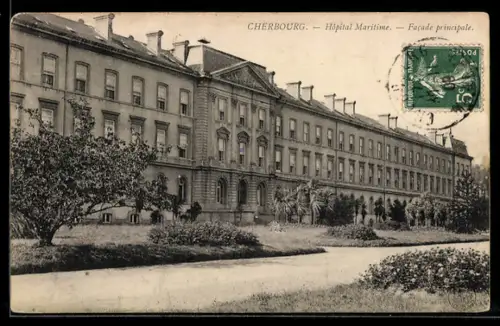 AK Cherbourg, Hôpital Maritime., Facade principale