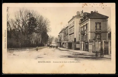 AK Montélimar, Avenue de la Gare et Jardin public